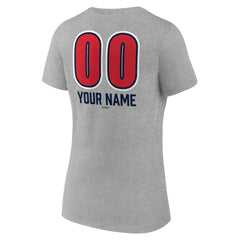Boston Red Sox Women's Personalized Name & Number Fastball V-Neck T-Shirt - MLB