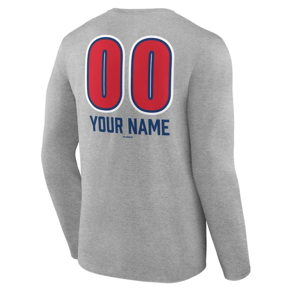 Chicago Cubs Personalized Name & Number Fastball Long Sleeve T-Shirt - MLB