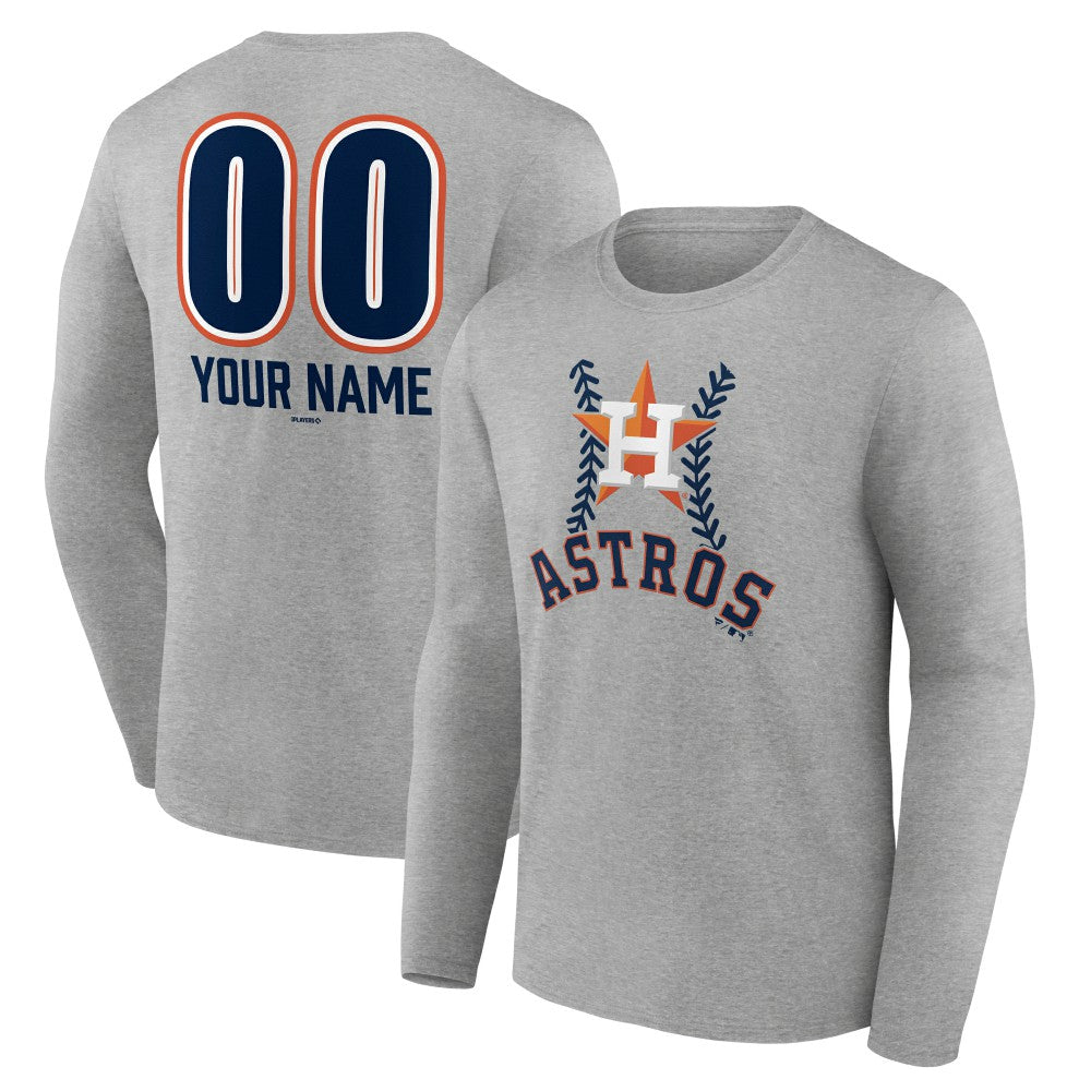 Houston Astros Personalized Name & Number Fastball Long Sleeve T-Shirt - MLB