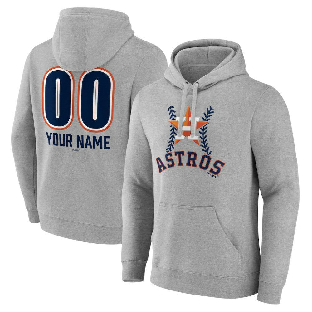 Houston Astros Personalized Name & Number Fastball Pullover Hoodie - MLB