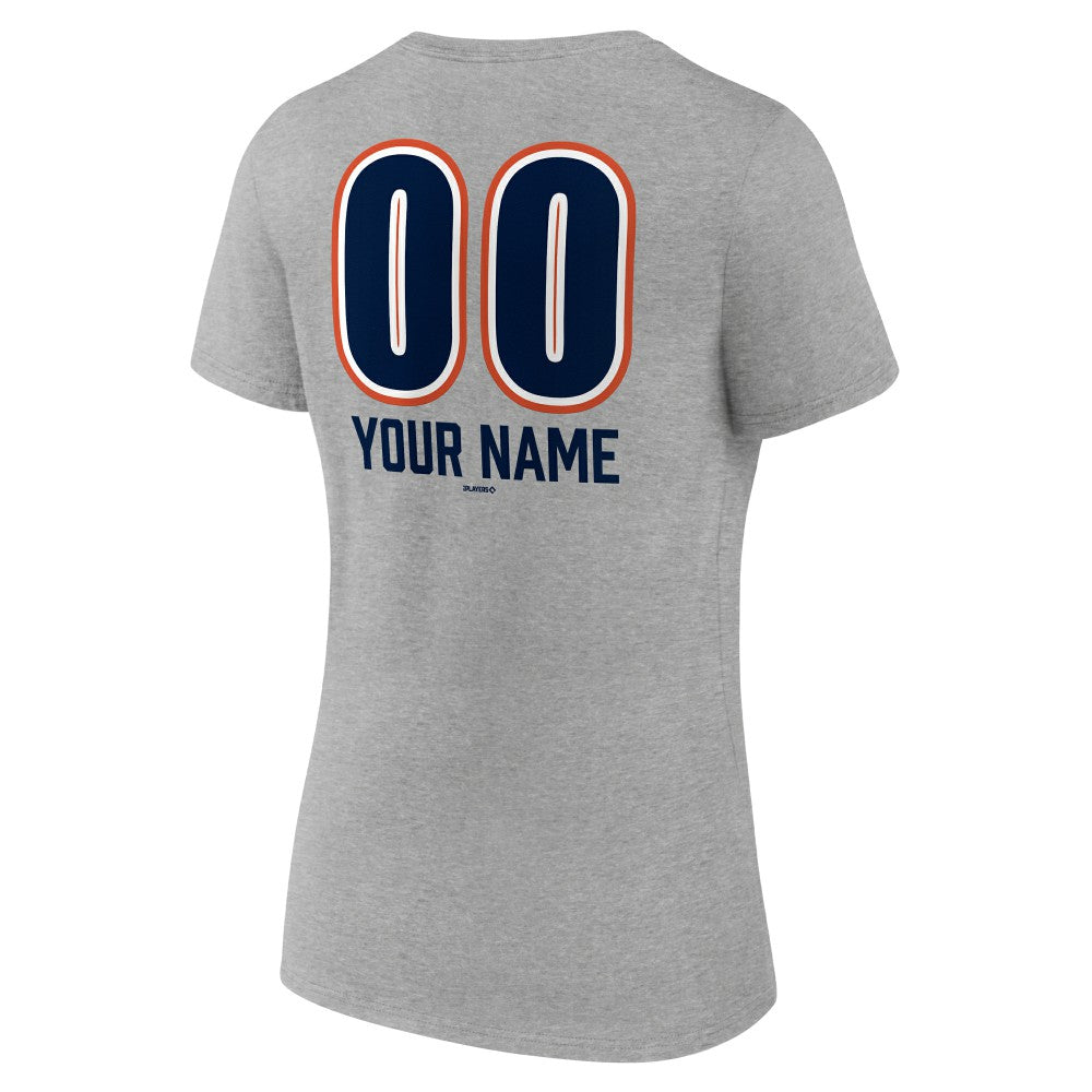 Houston Astros Women's Personalized Name & Number Fastball V-Neck T-Shirt - MLB