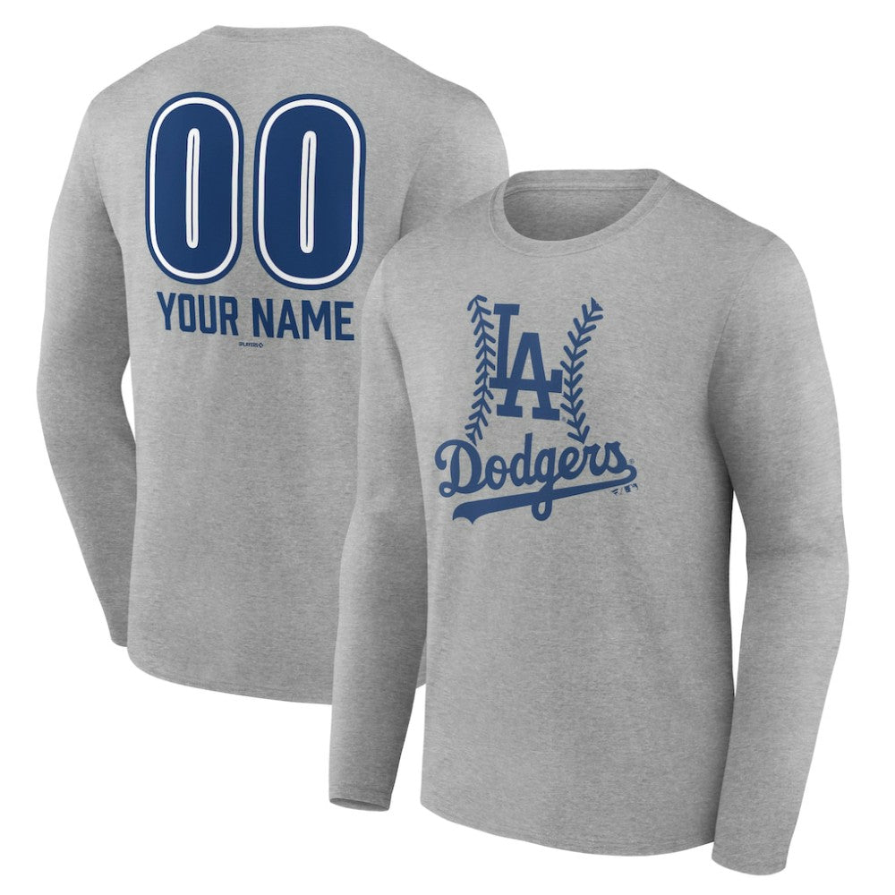 Los Angeles Dodgers Personalized Name & Number Fastball Long Sleeve T-Shirt - MLB