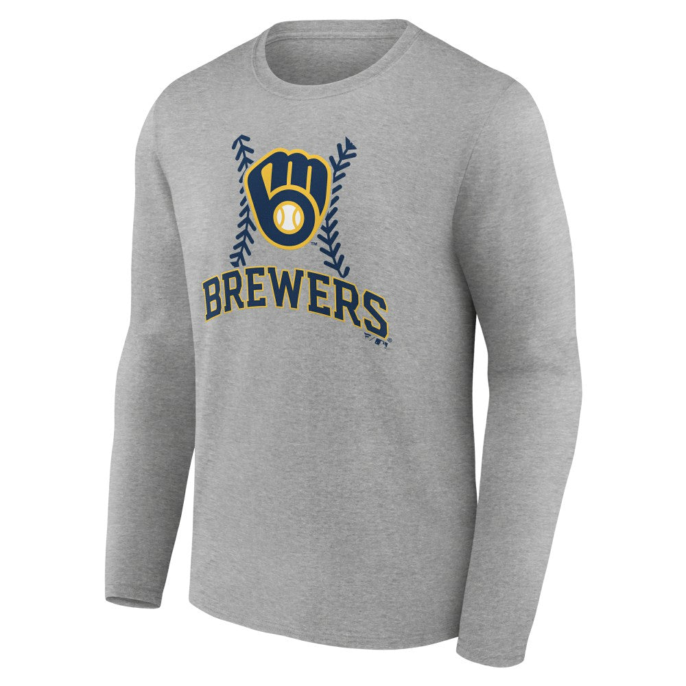 Milwaukee Brewers Personalized Name & Number Fastball Long Sleeve T-Shirt - MLB