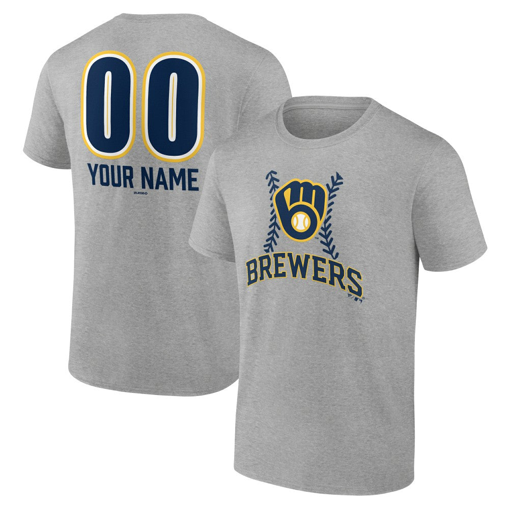Milwaukee Brewers Personalized Name & Number Fastball T-Shirt - MLB
