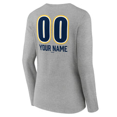 Milwaukee Brewers Women's Personalized Name & Number Fastball Long Sleeve V-Neck T-Shirt - MLB
