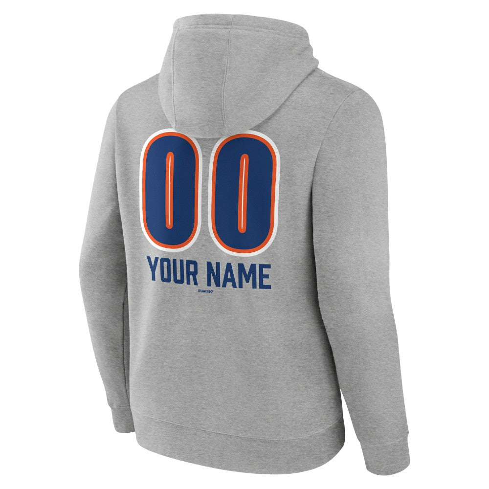 New York Mets Personalized Name & Number Fastball Pullover Hoodie - MLB