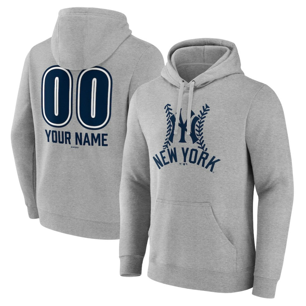 New York Yankees Personalized Name & Number Fastball Pullover Hoodie - MLB