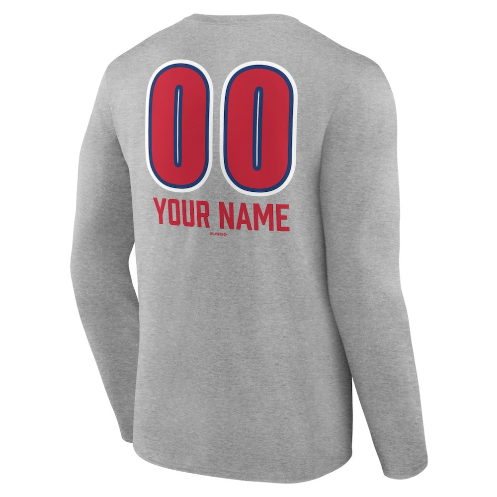 Philadelphia Phillies Personalized Name & Number Fastball Long Sleeve T-Shirt - MLB