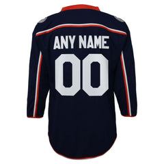 Columbus Blue Jackets Youth Home Replica Custom Jersey - Navy - NHL