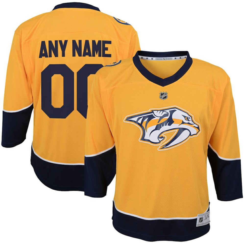 Nashville Predators Youth Home Replica Custom Jersey - Gold - NHL