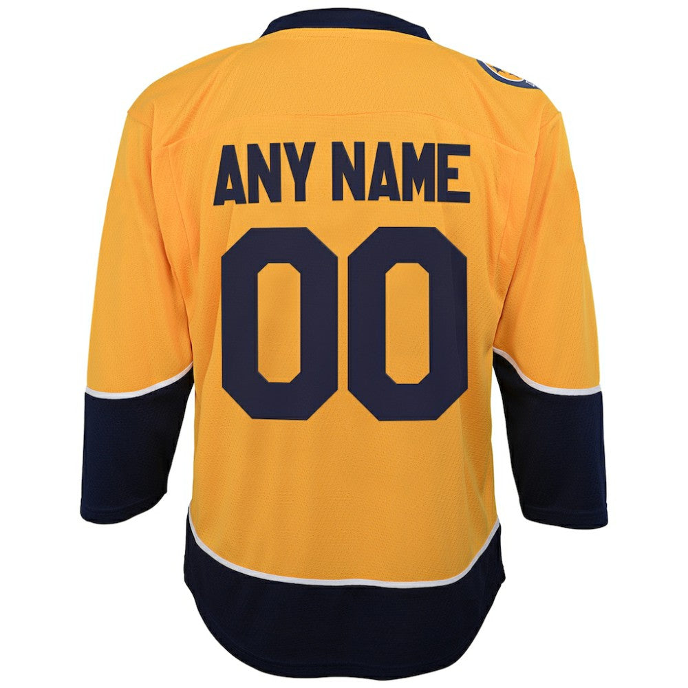 Nashville Predators Youth Home Replica Custom Jersey - Gold - NHL