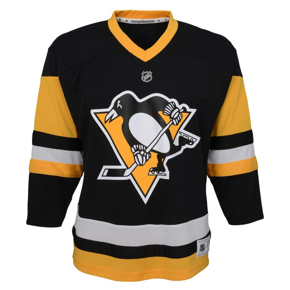 Pittsburgh Penguins Youth Home Replica Custom Jersey - Black - NHL