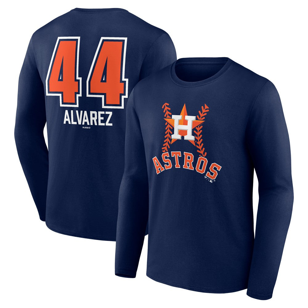 Yordan Alvarez Houston Astros Fastball Player Name & Number Long Sleeve T-Shirt - MLB