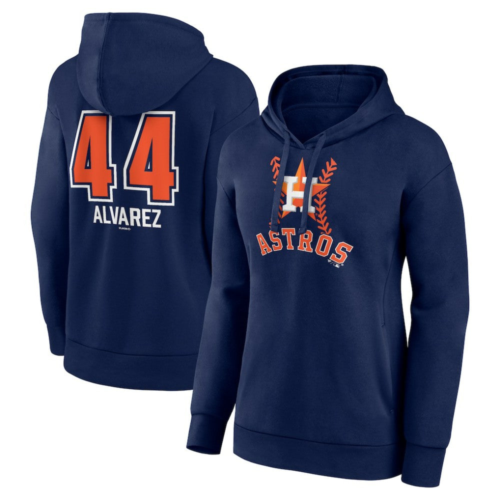 Yordan Alvarez Houston Astros Women's Fastball Player Name & Number Pullover Hoodie - MLB