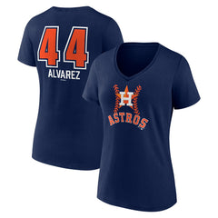 Yordan Alvarez Houston Astros Women's Fastball Player Name & Number V-Neck T-Shirt - MLB