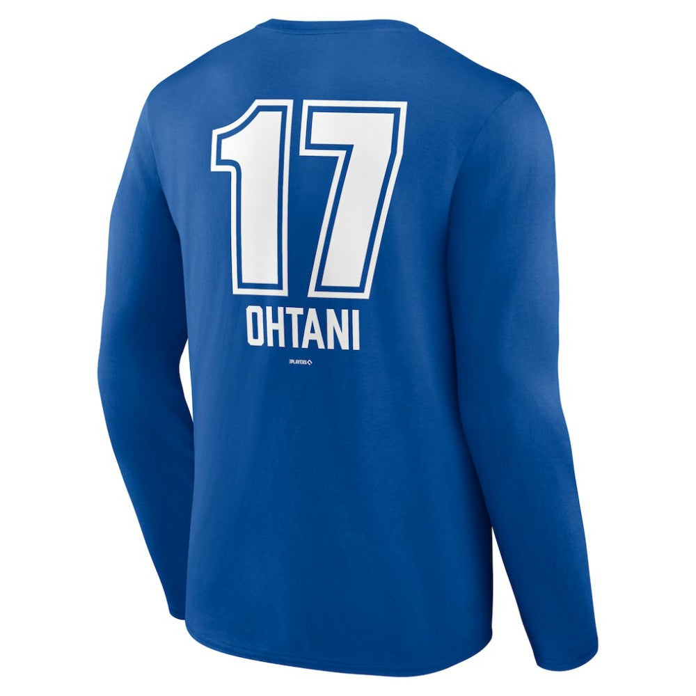 Shohei Ohtani Los Angeles Dodgers Fastball Player Name & Number Long Sleeve T-Shirt - MLB
