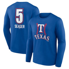 Corey Seager Texas Rangers Fastball Player Name & Number Long Sleeve T-Shirt - MLB