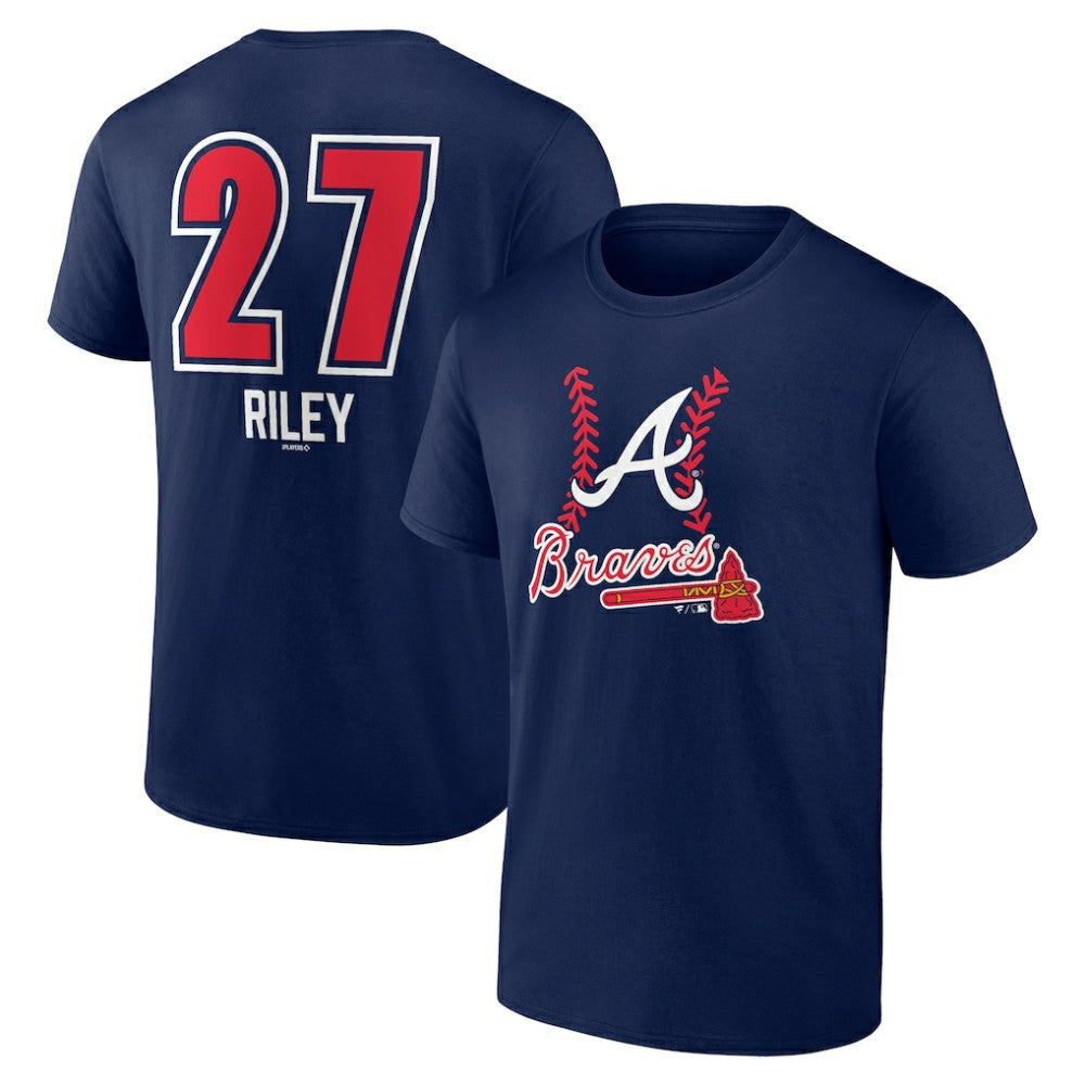 Austin Riley Atlanta Braves Fastball Player Name & Number T-Shirt - MLB