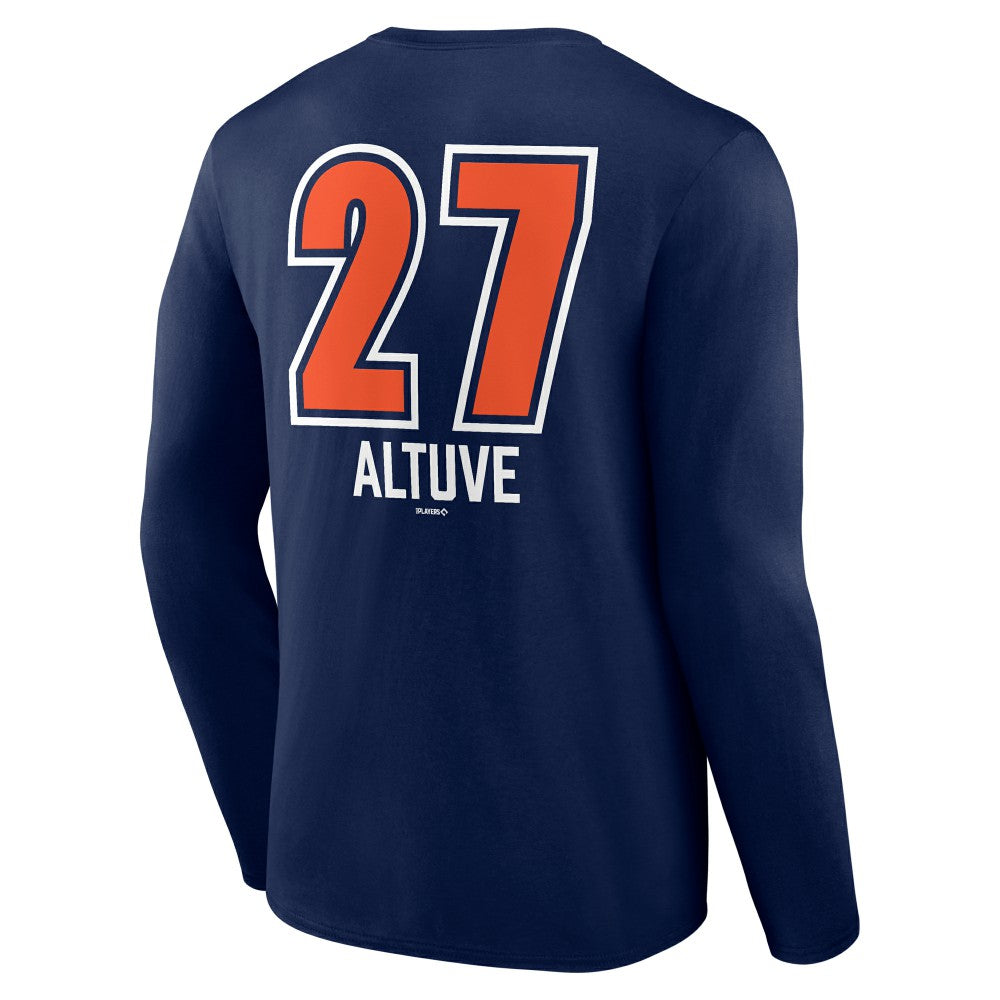 Jose Altuve Houston Astros Fastball Player Name & Number Long Sleeve T-Shirt - MLB
