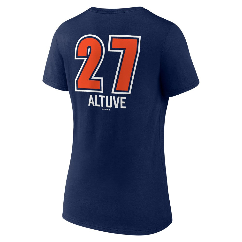 Jose Altuve Houston Astros Women's Fastball Player Name & Number V-Neck T-Shirt - MLB