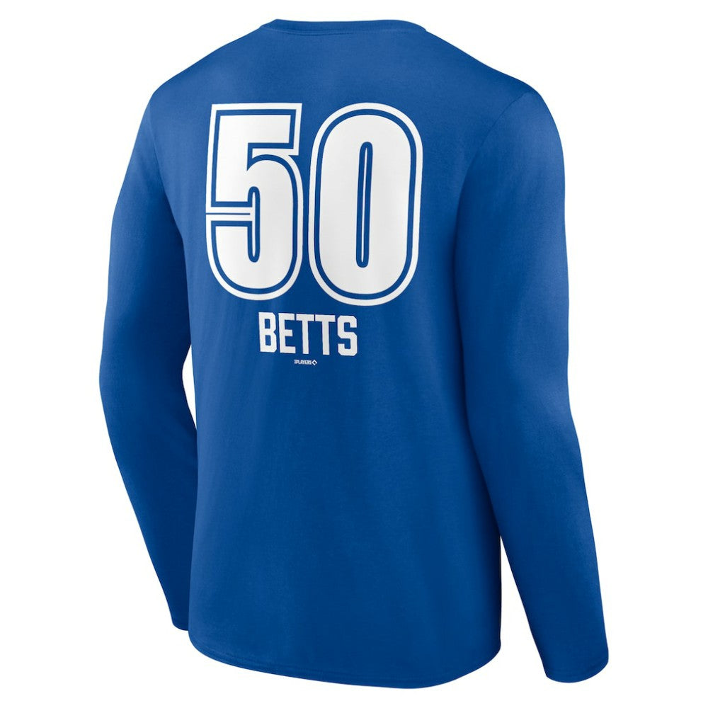 Mookie Betts Los Angeles Dodgers Fastball Player Name & Number Long Sleeve T-Shirt - MLB