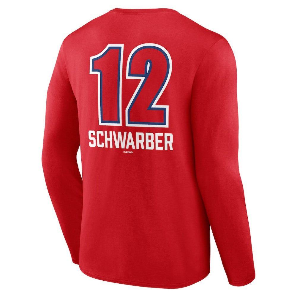 Kyle Schwarber Philadelphia Phillies Fastball Player Name & Number Long Sleeve T-Shirt - MLB