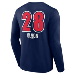 Matt Olson Atlanta Braves Fastball Player Name & Number Long Sleeve T-Shirt - MLB