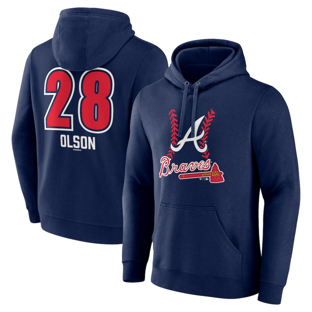 Matt Olson Atlanta Braves Fastball Player Name & Number Pullover Hoodie - MLB