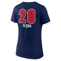 Matt Olson Atlanta Braves Women's Fastball Player Name & Number V-Neck T-Shirt - MLB