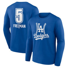 Freddie Freeman Los Angeles Dodgers Fastball Player Name & Number Long Sleeve T-Shirt - MLB
