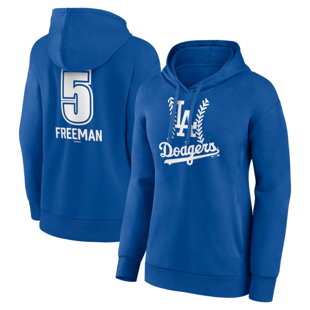 Freddie Freeman Los Angeles Dodgers Women's Fastball Player Name & Number Pullover Hoodie - MLB