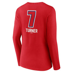 Trea Turner Philadelphia Phillies Women's Fastball Player Name & Number Long Sleeve V-Neck T-Shirt - MLB