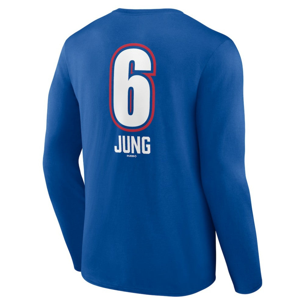 Josh Jung Texas Rangers Fastball Player Name & Number Long Sleeve T-Shirt - MLB