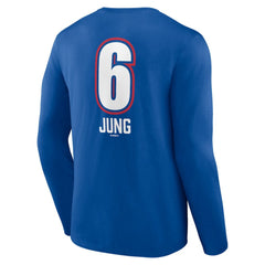 Josh Jung Texas Rangers Fastball Player Name & Number Long Sleeve T-Shirt - MLB