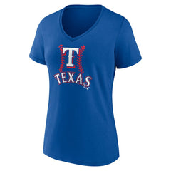 Josh Jung Texas Rangers Women's Fastball Player Name & Number V-Neck T-Shirt - MLB