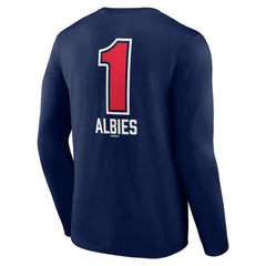 Ozzie Albies Atlanta Braves Fastball Player Name & Number Long Sleeve T-Shirt - MLB