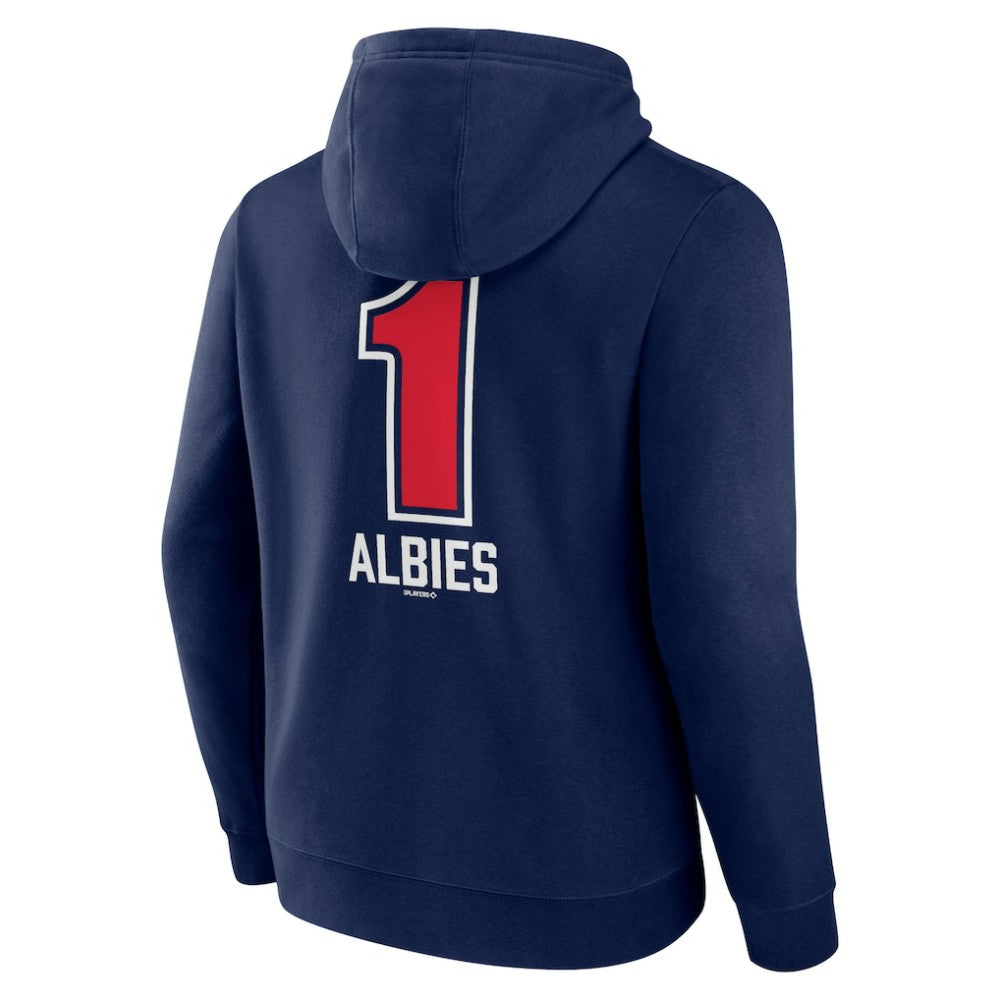 Ozzie Albies Atlanta Braves Fastball Player Name & Number Pullover Hoodie - MLB