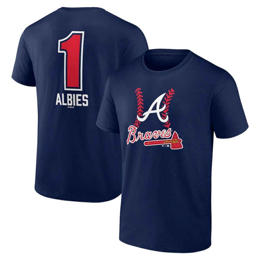 Ozzie Albies Atlanta Braves Fastball Player Name & Number T-Shirt - MLB