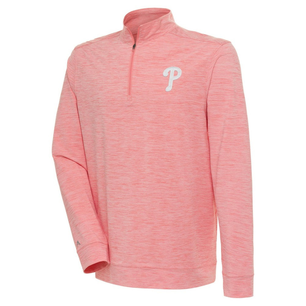 Philadelphia Phillies Antigua Bright Quarter-Zip Pullover Top - MLB