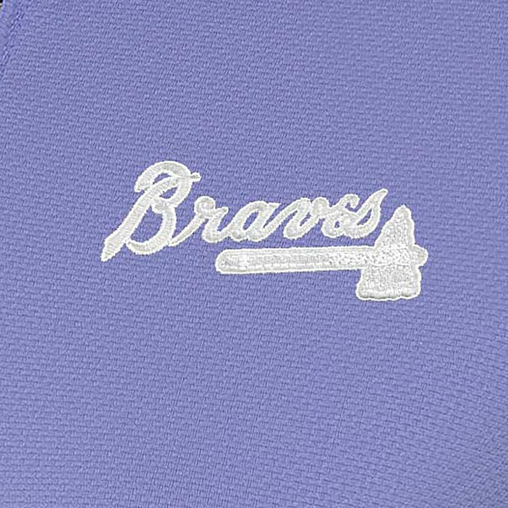Atlanta Braves Antigua Women's Finish Quarter-Zip Pullover Top - MLB