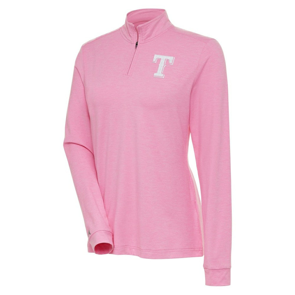 Texas Rangers Antigua Women's Mentor Quarter-Zip Pullover Top - MLB
