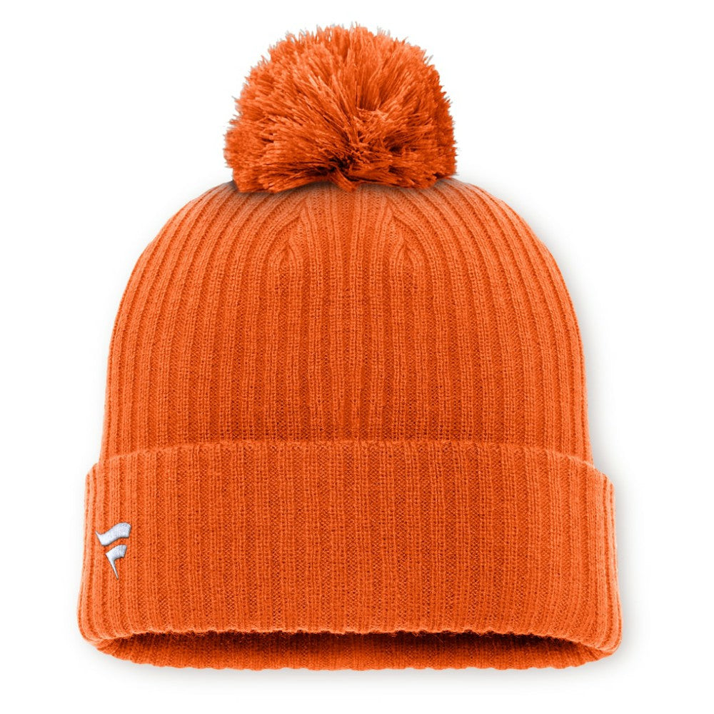 Philadelphia Flyers Fanatics Primary Logo Cuffed Knit Hat with Pom - Orange - NHL