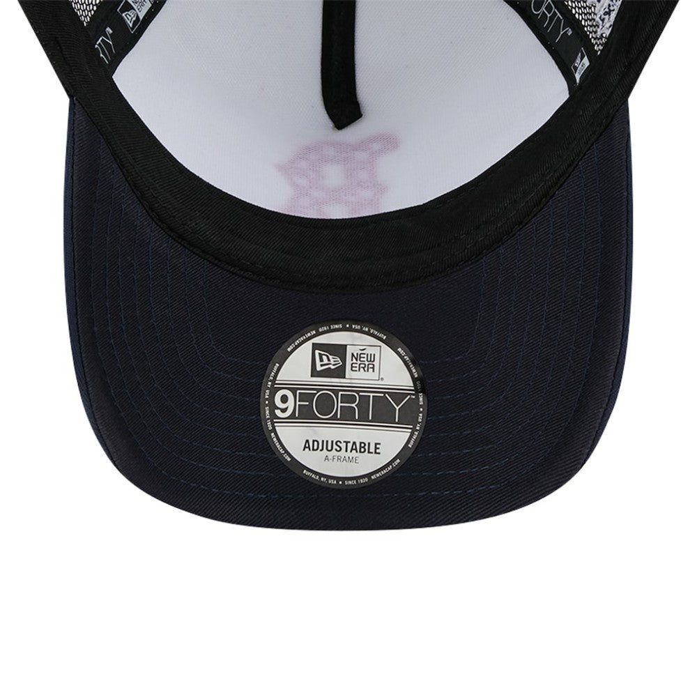 Boston Red Sox New Era Checkered Flag A-Frame Trucker 9FORTY Adjustable Hat - MLB