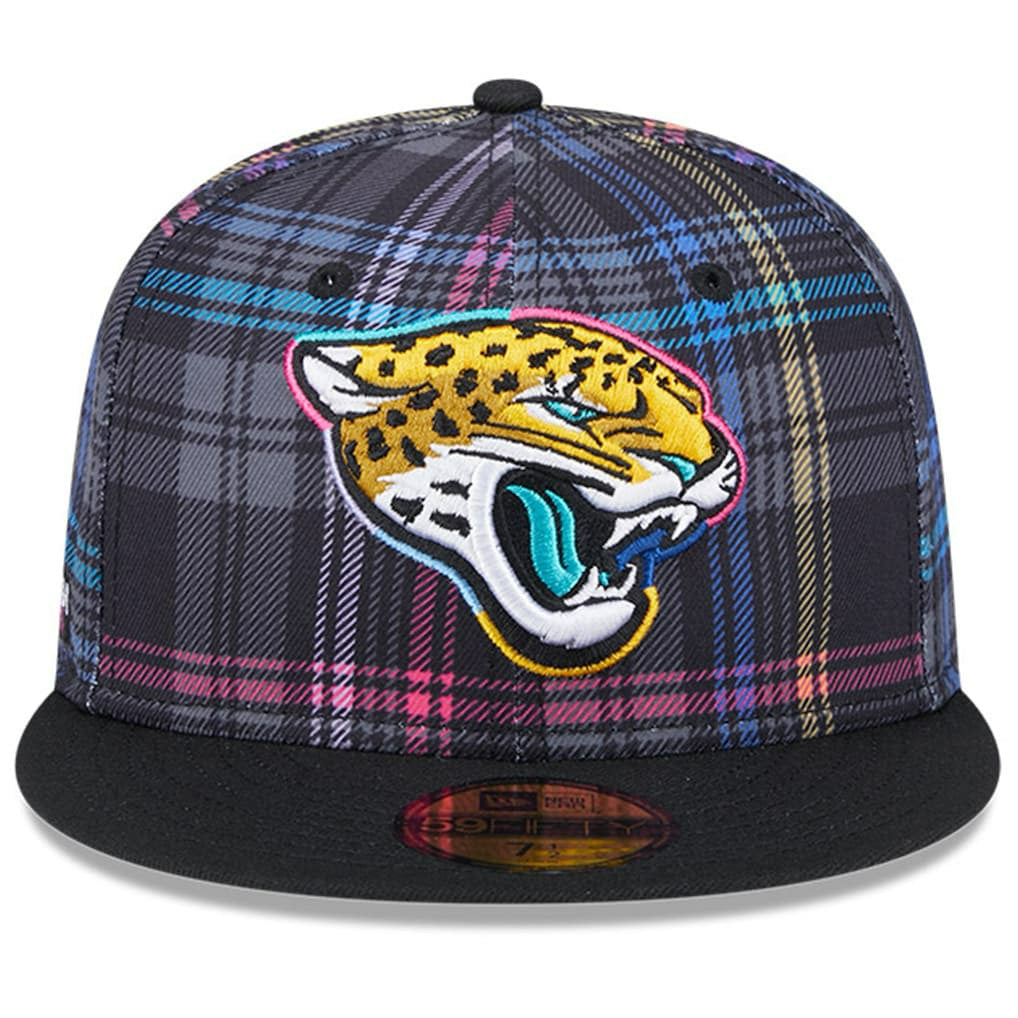 Jacksonville Jaguars New Era 2024 NFL Crucial Catch Plaid 59FIFTY Fitted Hat Black | NFL