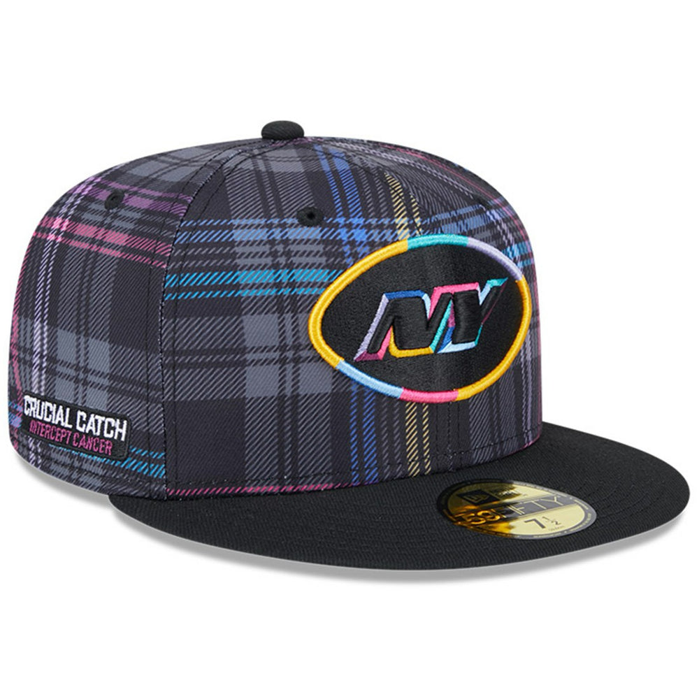 New York Jets New Era 2024 NFL Crucial Catch Plaid 59FIFTY Fitted Hat Black | NFL