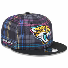 Jacksonville Jaguars New Era 2024 NFL Crucial Catch Plaid 9FIFTY Snapback Hat Black | NFL