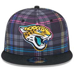 Jacksonville Jaguars New Era 2024 NFL Crucial Catch Plaid 9FIFTY Snapback Hat Black | NFL