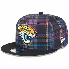 Jacksonville Jaguars New Era 2024 NFL Crucial Catch Plaid 9FIFTY Snapback Hat Black | NFL