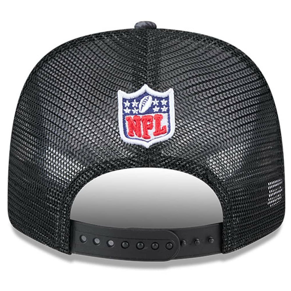 Jacksonville Jaguars New Era 2024 NFL Crucial Catch Plaid 9SEVENTY Trucker Snapback Hat Black | NFL