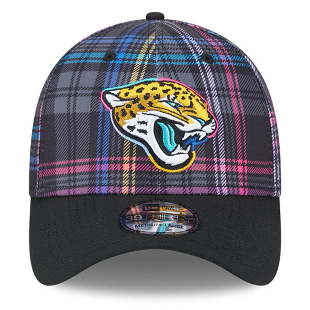 Jacksonville Jaguars New Era 2024 NFL Crucial Catch Plaid 39THIRTY Flex Hat Black | NFL